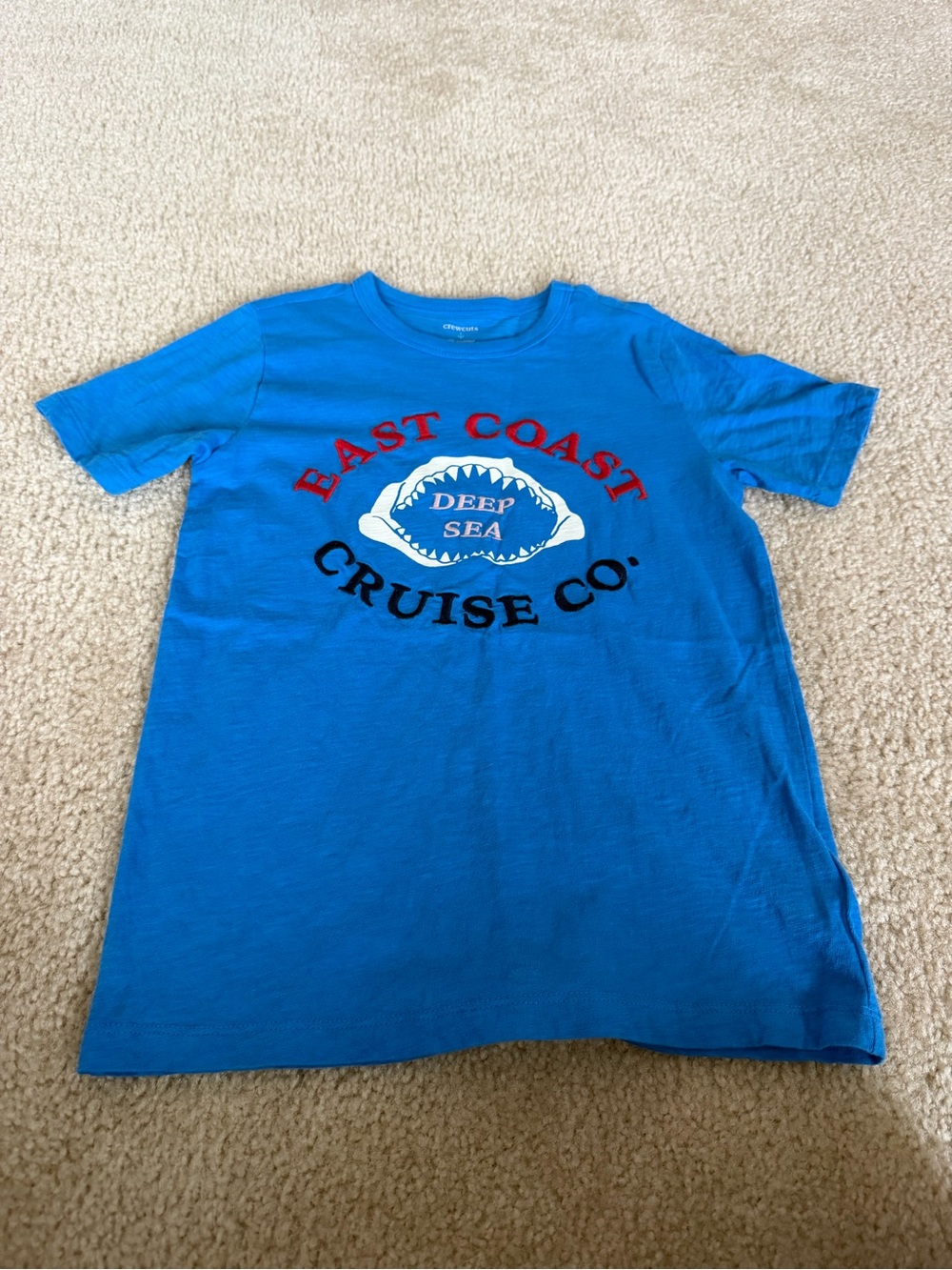 Crewcuts Bright Blue 'East Coast Cruise Co.' Shark Tee